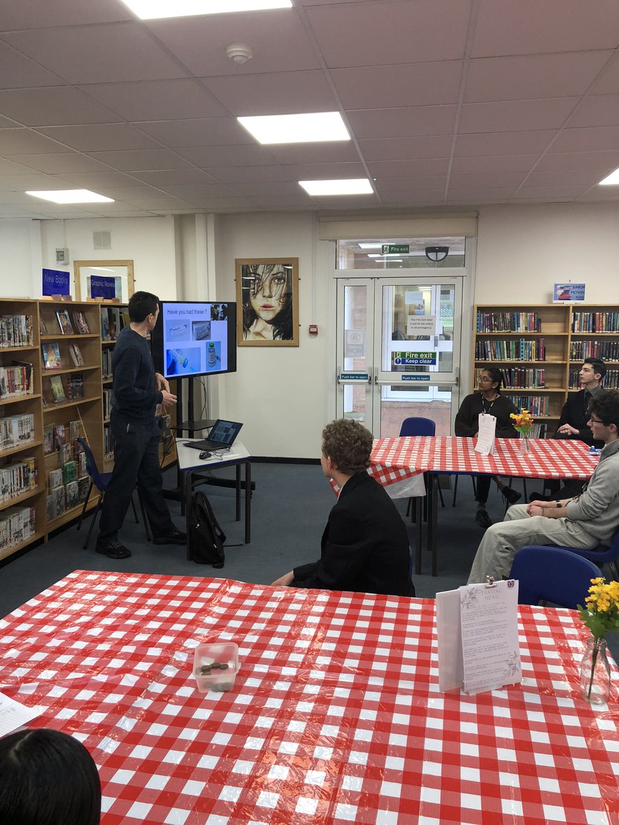 QueensSch_Lbry's tweet photo. Celebrating British Science week with Professor Nick Andrews HSA organised by Maths Dept at Queens’ and hosted by the Library. Perfect for British Science Week! https://t.co/EtbIvtcRFE