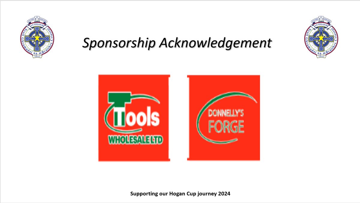 cbsomagh's tweet image. We would like to thank T TOOLS Wholesale LTD  for their generous sponsorship of our MacRory Cup winners, who embark on becoming the first team from Tyrone to win back to back Hogan Cups.
#cbscommunity #chasingglory #hogancup