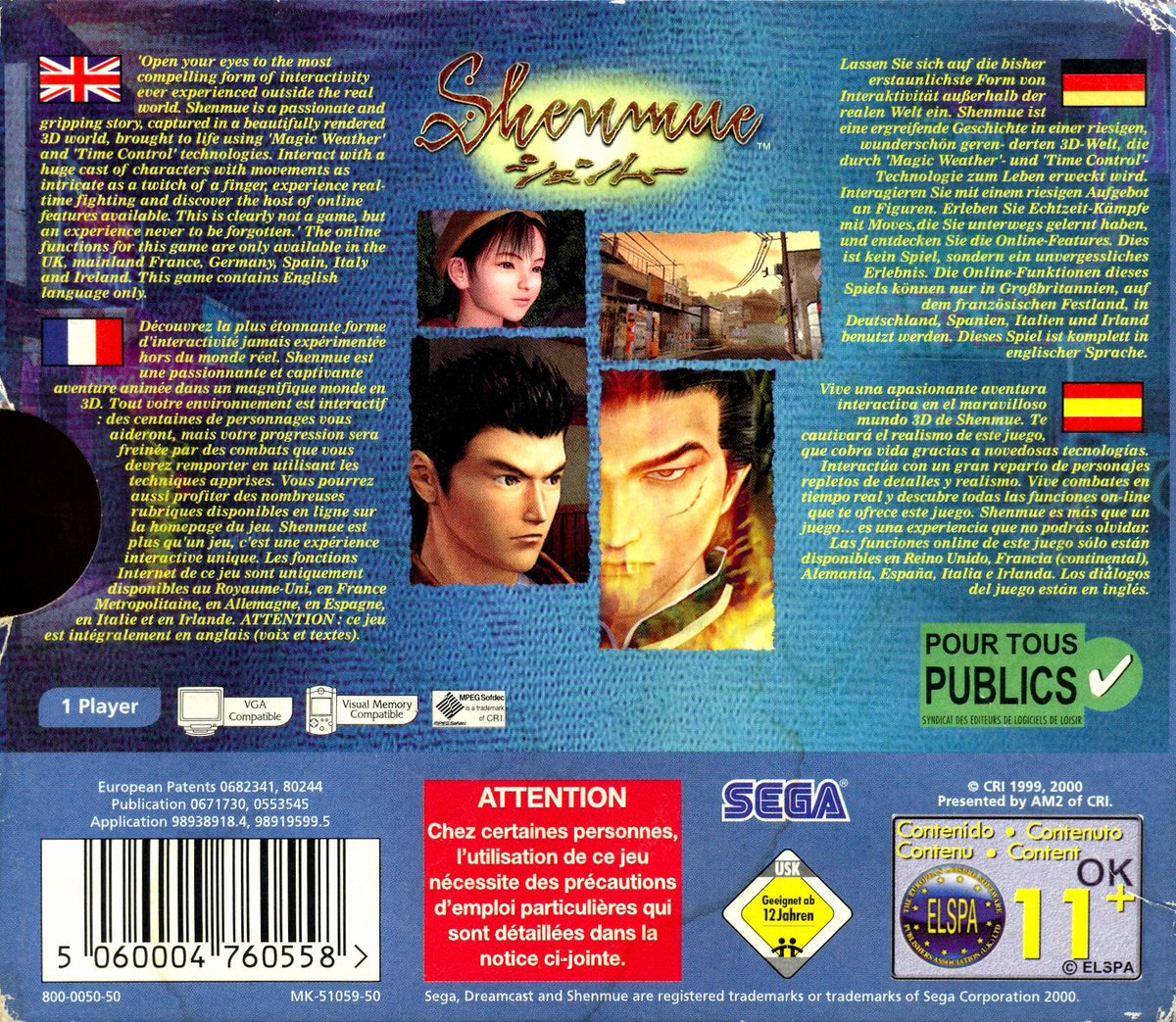 SHENMUE: In 1999 Ryo Hazuki set out on his quest to avenge the murder of his father at the hands of Lan Di. An iconic action adventure game for the Sega Dreamcast this was the 1st part in the iconic series, did you ever visit the arcade? #retrogaming #Sega #Dreamcast #90s #gaming