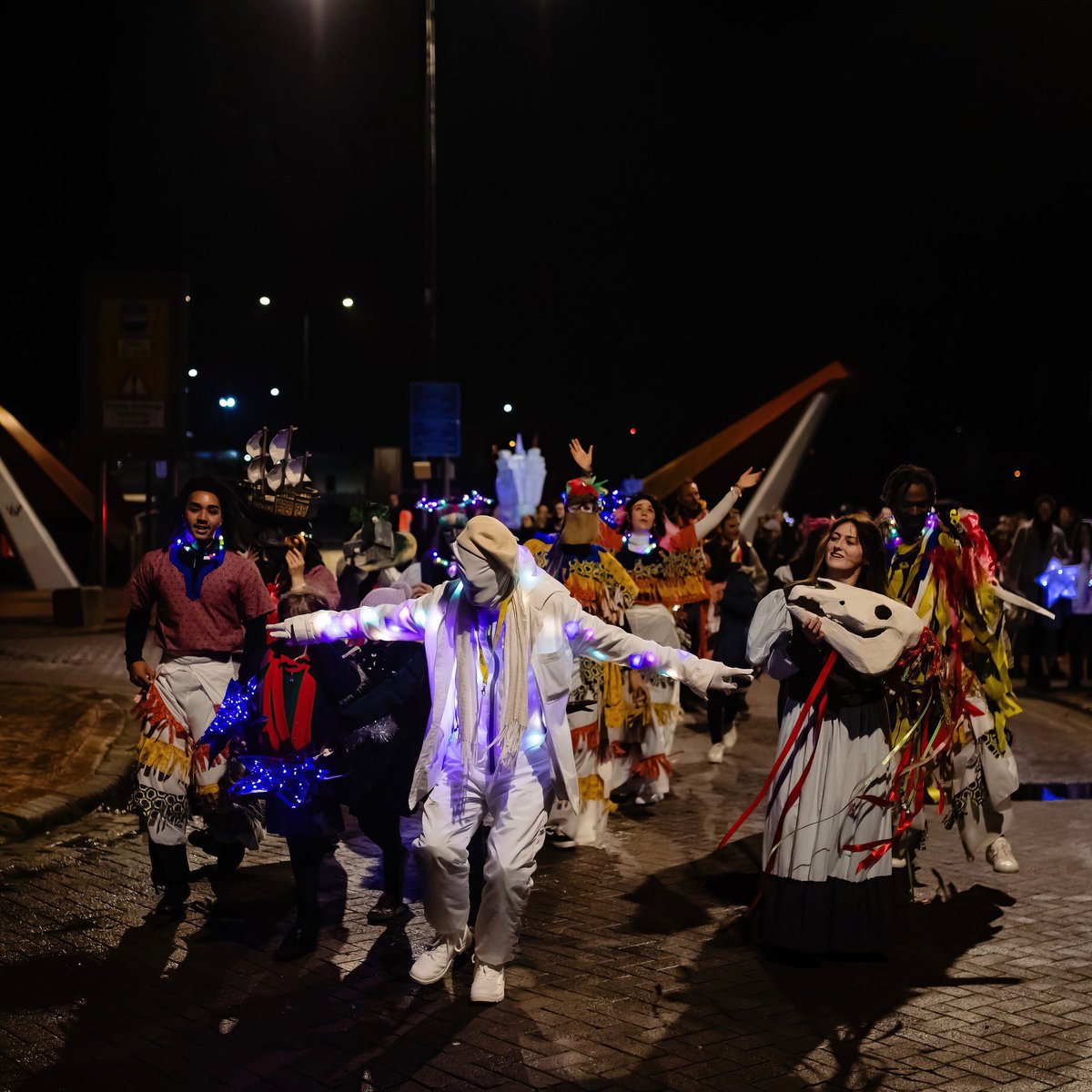 Butetown Carnival at @theatrbydbach - a joyful performance, short parade + a lively jamming session. 24/3/24 This reimagined winter showcase includes a vibrant fusion of a traditional Mari Lwyd with a jazzy Brazilian twist. smallworld.org.uk/events @Arts_Wales_ @WGCulture