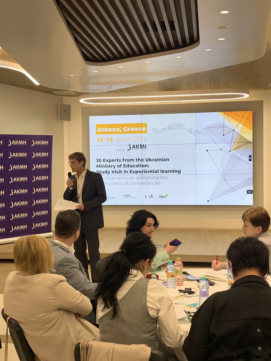 Started today in #Athens the 2-day workshop on competence-based assessment. Great to host 32 partners from #Ukraine to exchange how this work could support recovery &amp;reconstruction. Delighted for our cooperation as <a href="/etfeuropa/">European Training Foundation 🇪🇺</a> with <a href="/evbb_eu/">EVBB e.V. 🇪🇺</a> <a href="/evtaeu/">European Vocational Training Association - EVTA</a> &amp; AFBA. <a href="/Ef_VET/">EfVET</a> <a href="/OmniaEducation/">Omnia Education</a>