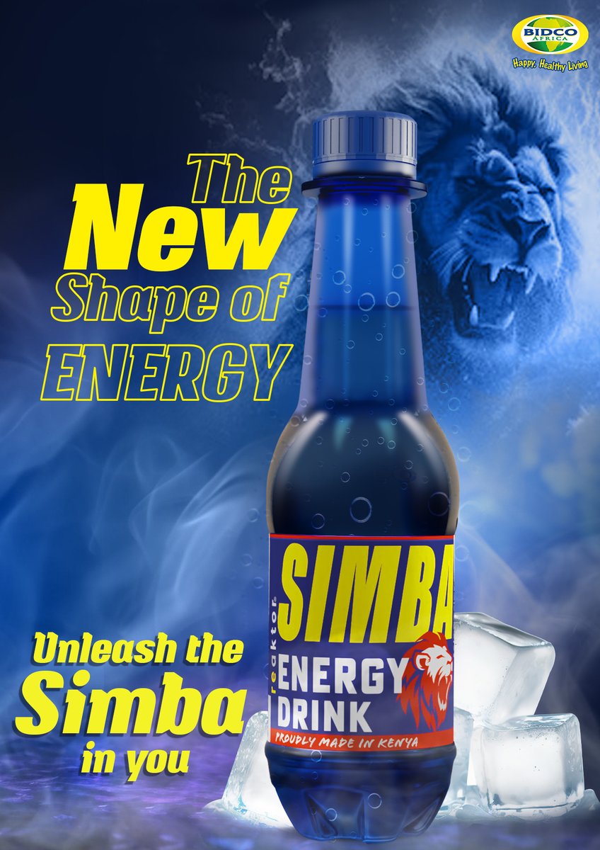 The SIMBA ROARS again! Introducing the NEW sleek Reaktor Simba Energy Drink bottle! Grab yours today! #AmshaSimbaNani