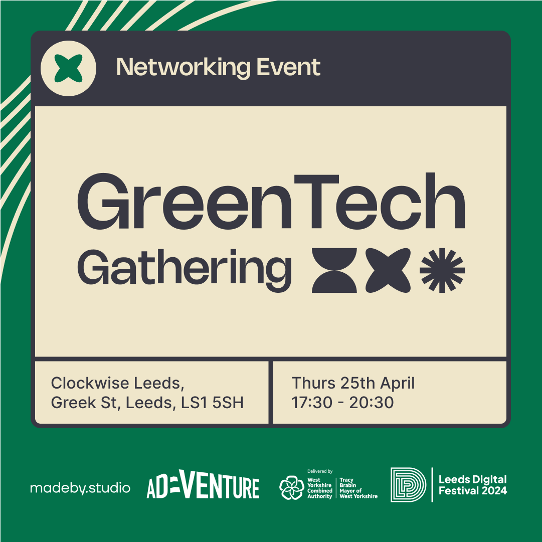 📢 Sign-ups for the next GreenTech Gathering are LIVE! 📢 And it's an exciting one... Not only are we partnering with @LeedsDigiFest to deliver this gathering, but we'll be joined by @ABS_bynature (ABS). 🔬