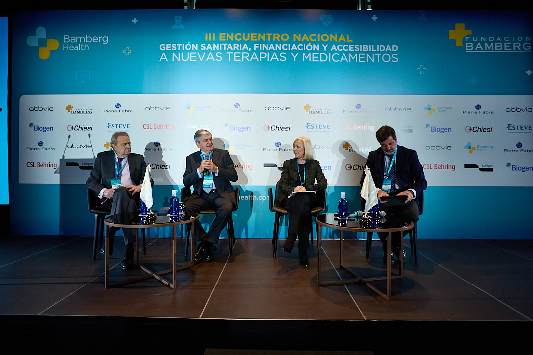 BambergHealth's tweet photo. #SpainHAFA kicks off with a deep dive into Innovation in Healthcare Management. Our first panel explores the Challenges and innovative strategies in health management. #BambergHealth #SpainHAFA #Salud #Gestionsanitaria #Healthcare #Newtherapies #HealthEvents https://t.co/Spfm19i84q