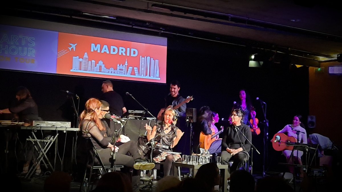 Wonderful time recording #BBCWorldServiceTheArtsHourOnTour in Madrid, in @LaCasaEncendida with @nikkibedi @RodrigoCuevasG @LAS_MIGAS @silvia_sparks and @AlaudaRuiz Great experience for the audience!