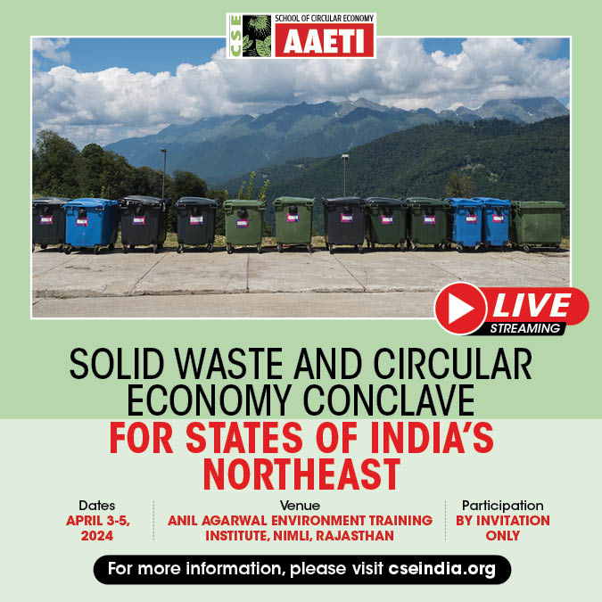CSE is organising a conclave on solid waste management for India's northeastern states. 

Limited connectivity and unique #waste composition make proper management crucial, to avoid harming the region's biodiversity.

Know more about the conclave⬇️ 
cseindia.org/solid-waste-an…