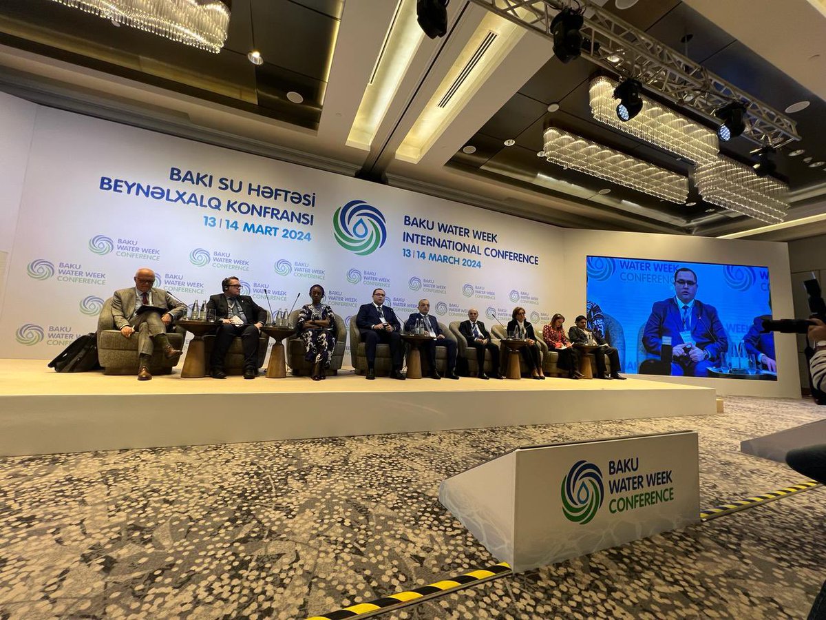 SUEN_gov's tweet photo. #SUEN Başkanı Prof.Dr. Lütfi AKCA, Bakü Su Haftası'nda düzenlenen Yüksek Düzeyli Panelde ülkemizin su alanındaki stratejisi ve politikalarını anlattı. #Bakuwaterweek https://t.co/MpaBfMhKPs