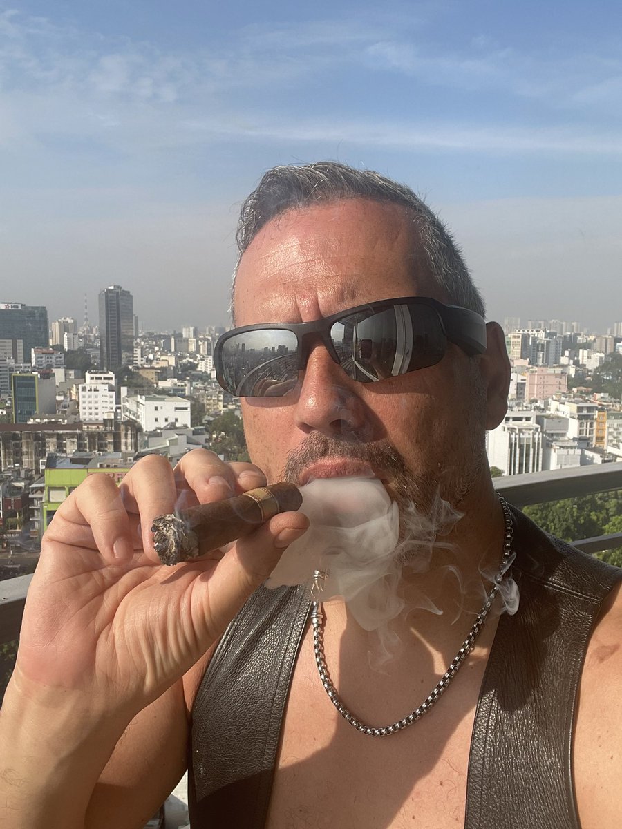 EnglishLeatherM's tweet photo. Cigar slave types:
- Enjoy the look and smell
- Buy the cigar
- Prepare the cigar
- Rebreathe the smoke
- Eat the ash
- Ask to be branded

Which are you? https://t.co/QcrZeMwa6U