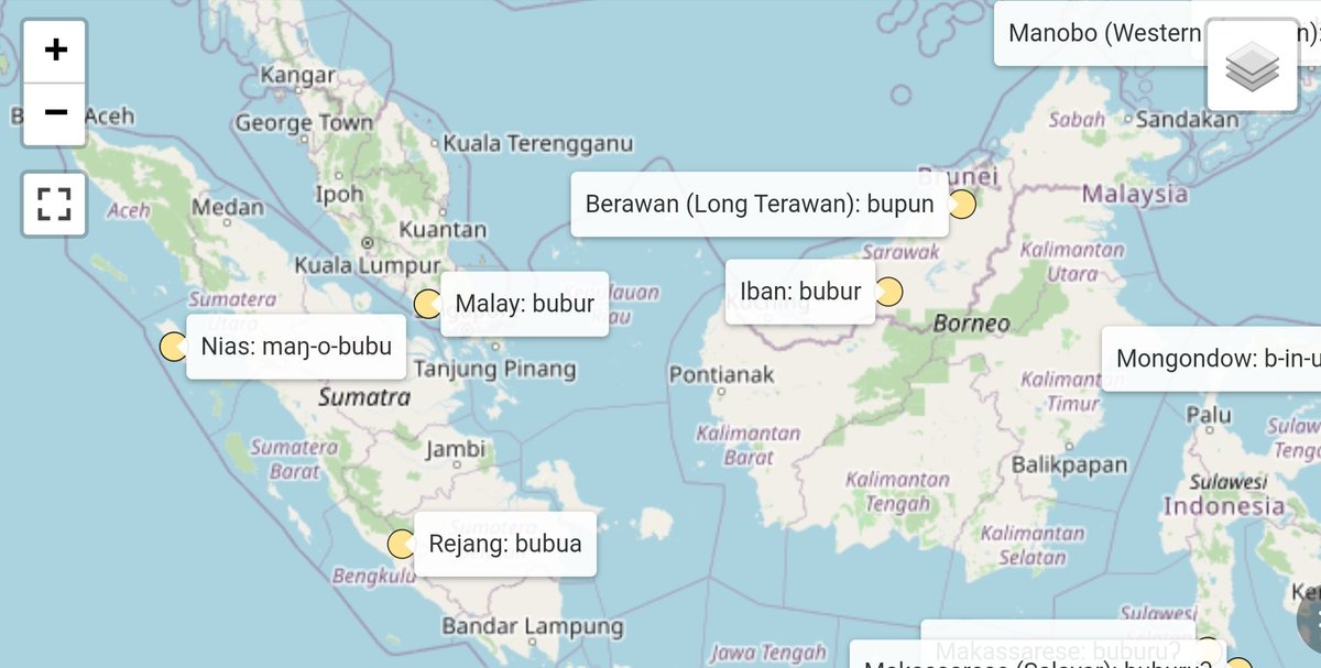 UdaShafiq's tweet photo. Menurut Kamus Dewan Perdana (2020), asal kata “bubur”:
drp Melayu-Polinesia *bubur,
drp Melayu-Polinesia Purba *buRbuR.
MPP *buRbuR₁
➥ MP *bubur
➥ BM “bubur”
#Austronesia
#MalayudanPepulaw https://t.co/Lb5gBsT5P3