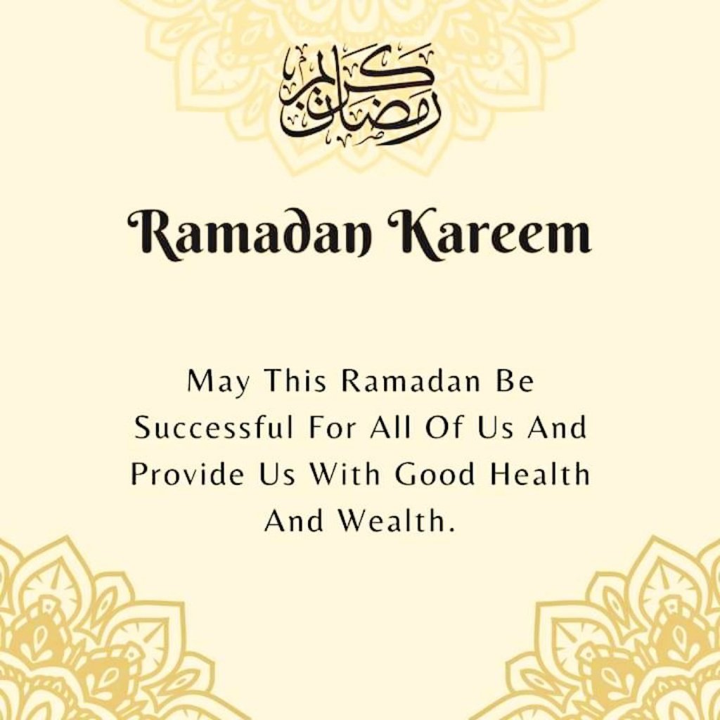 Ramadan Mubarak to you all