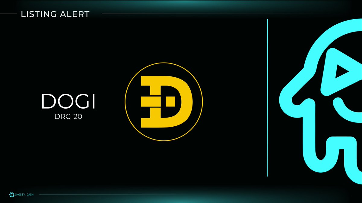 Listing Alert! 🚨 Ghosty Cash now supports DOGI, a metaprotocol project from the DRC-20 Standard. Enjoy flawless swaps from DOGI to 35+ chains in one smooth TX! 👻🐶

Start Swapping on: Ghosty.Cash