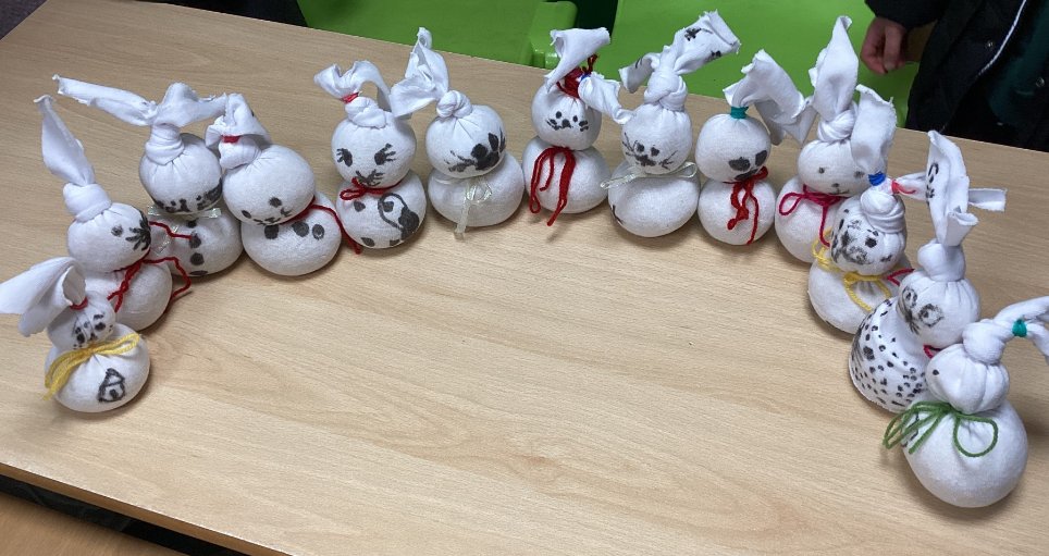 'Make and Take Club' made rice filled Easter bunnies.