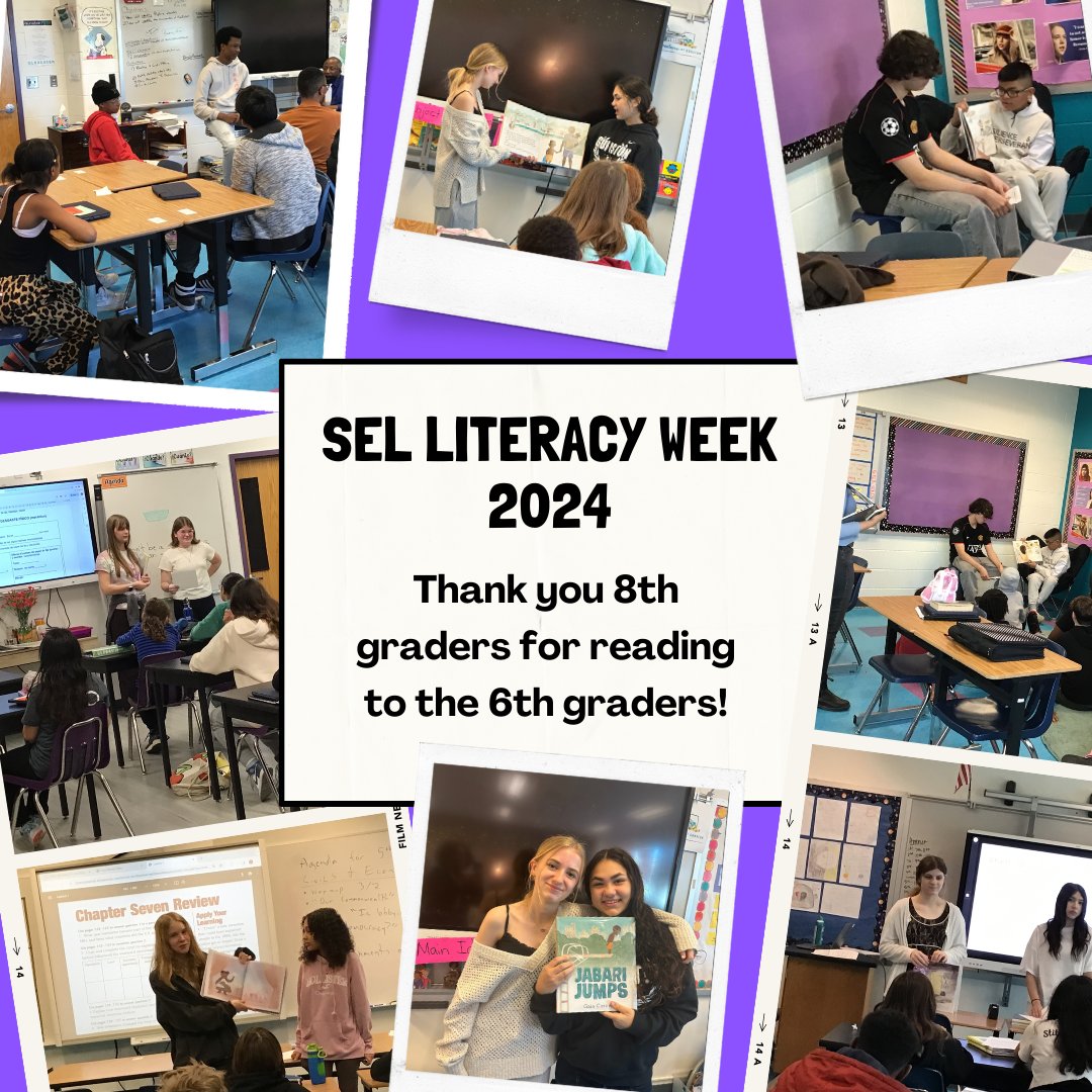 Thank you 8th graders for showing your leadership skills during SEL Literacy Week! @APSGunston #SELebrateLiteracyAPS