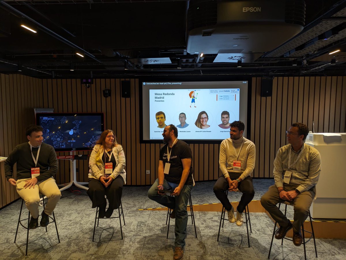 CCMiramadrid's tweet image. 🌟 Jimena Licitra, nuestra profesora, brilló en el evento de Grupo Solutia presentando nuevas funciones de Google Workspace for Education. Mesa Redonda con líderes TIC y Google Trainers. ¡Innovación educativa en acción! #Colegiomiramadrid #GoogleReference 🤝