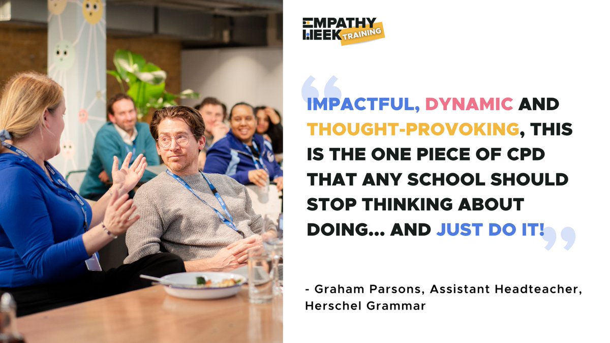 Build empathy in your school with #CPD training like no other: 🚀 Powered by cinematic films that explore real-life stories 🧠 Delivered by teachers & backed by research with @Cambridge_Uni ✅ 92% satisfaction rating empathy-week.com/teachertraining #edutwitter #schools #leadership