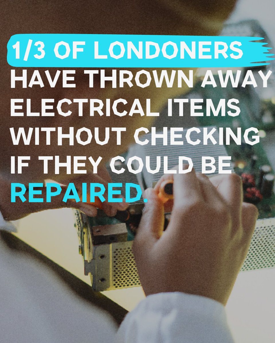 Got electrical items items in need of repair? 💻 Bring them to over 140 events taking place this Repair Week across London and get them back into tip top shape! 🔗 Find your local repair event here: zurl.co/g0Z7 #RepairWeekLDN #FixItDontDitchIt #LoveItForLonger