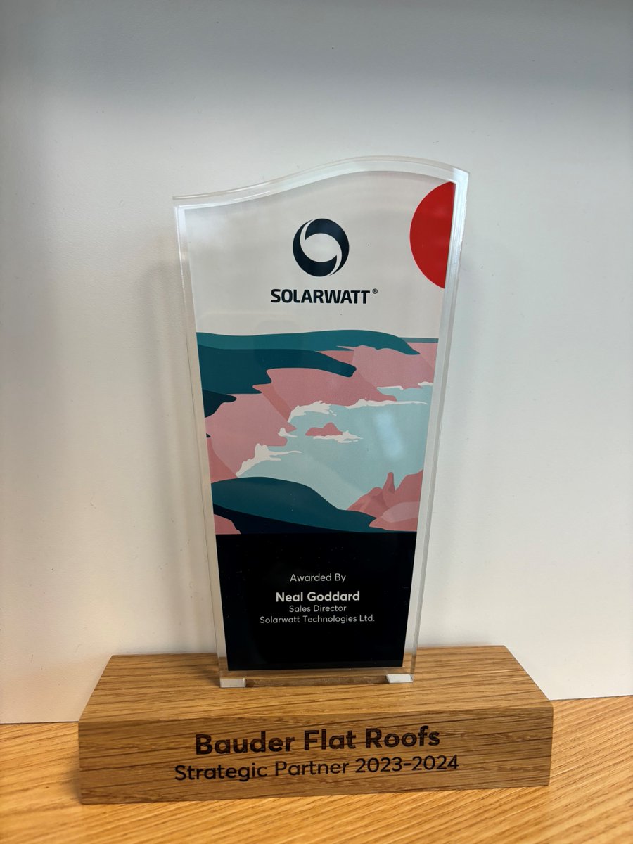 Bauder is proud to have recently received Solarwatt UK & Ireland Strategic Partner 2023-2024 Award. Bauder and Solarwatt’s shared values include delivering sustainable focused solutions for the future. Find out more about solar PV for flat roofs here👉bit.ly/3bjmtSp