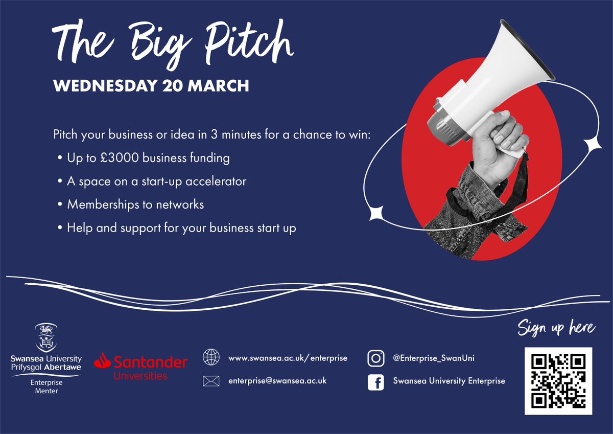 Got an idea? Pitch it! 😏 The BIT PITCH IS BACK and they want YOU to share your business 💡 You could WIN BIG - up to £3k in bursary funding & support for your start-up 🥳 📅 20th March ⌚ 13:00 - 17:00 📍 School of Management, Bay campus Book here 👉 buff.ly/3PiF6LQ
