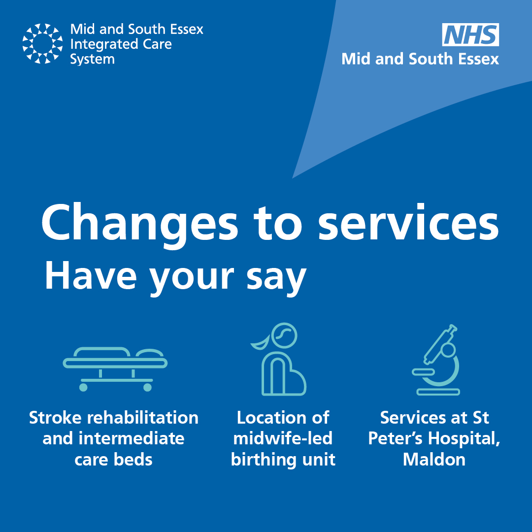Provide (@provide_cic) on Twitter photo Mid and South Essex Integrated Care System <a href="/MSEssex_ICS/">Mid and South Essex Integrated Care System</a> are committed to working with local people to develop their plans and make sure key health services in Maldon remain local. The consultation will run until 21 March.
Find out more and have your say: orlo.uk/Changes-to-Ser… Mid and South Essex Integrated Care System <a href="/MSEssex_ICS/">Mid and South Essex Integrated Care System</a> are committed to working with local people to develop their plans and make sure key health services in Maldon remain local. The consultation will run until 21 March.
Find out more and have your say: orlo.uk/Changes-to-Ser…