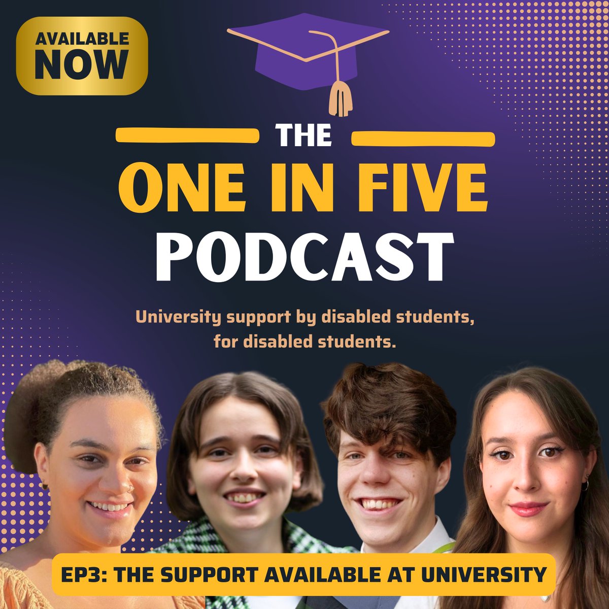 🎙️ Episode 3 of the 𝗢𝗻𝗲 𝗶𝗻 𝗙𝗶𝘃𝗲 𝗣𝗼𝗱𝗰𝗮𝘀𝘁 is out today! In this episode, our SEND PP ambassadors discuss the support for disabled students at university. Listen here 🎧👇
unitasterdays.com/listen-to-the-…
#TOI5P