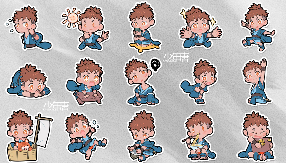 《万国沧海》拾隐表情包~~
画师：走一