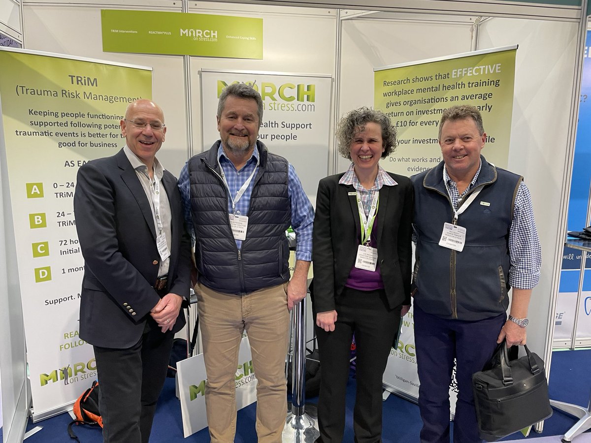 Good morning! Back on stand 210 <a href="/HWatWork/">Health & Wellbeing at Work 2025</a> today. Our Ops team is around for a chat, as is <a href="/ProfNGreenberg/">Professor Neil Greenberg</a> #mentalhealth #TRiM #peersupport <a href="/MarchonStress/">March on Stress</a>