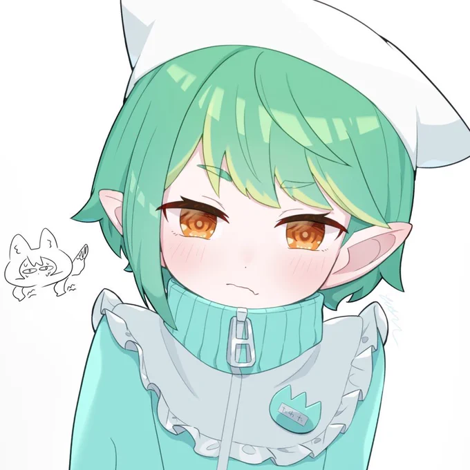  #3月のVTuberフォロー祭り セルフイラスト3Dモデリング一般エルフ緑髪はいいぞ何か作るのは楽しいぞ巡回します! 
