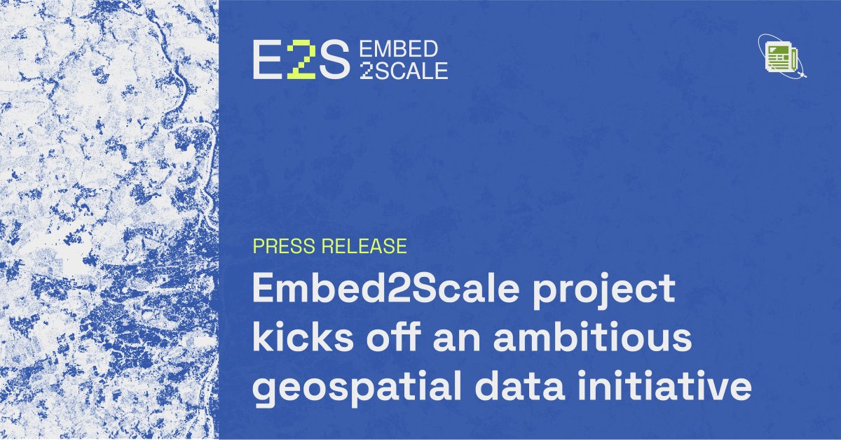 🚀 The 1st #Embed2Scale press release just launched‼️ 💡See how Europe's leading institutions are tackling geospatial data challenges A new era of innovation begins! 👉Read it here: embed2scale.eu/wp-content/upl… #GeospatialData #EarthObservation #AI #Sustainability #Innovation