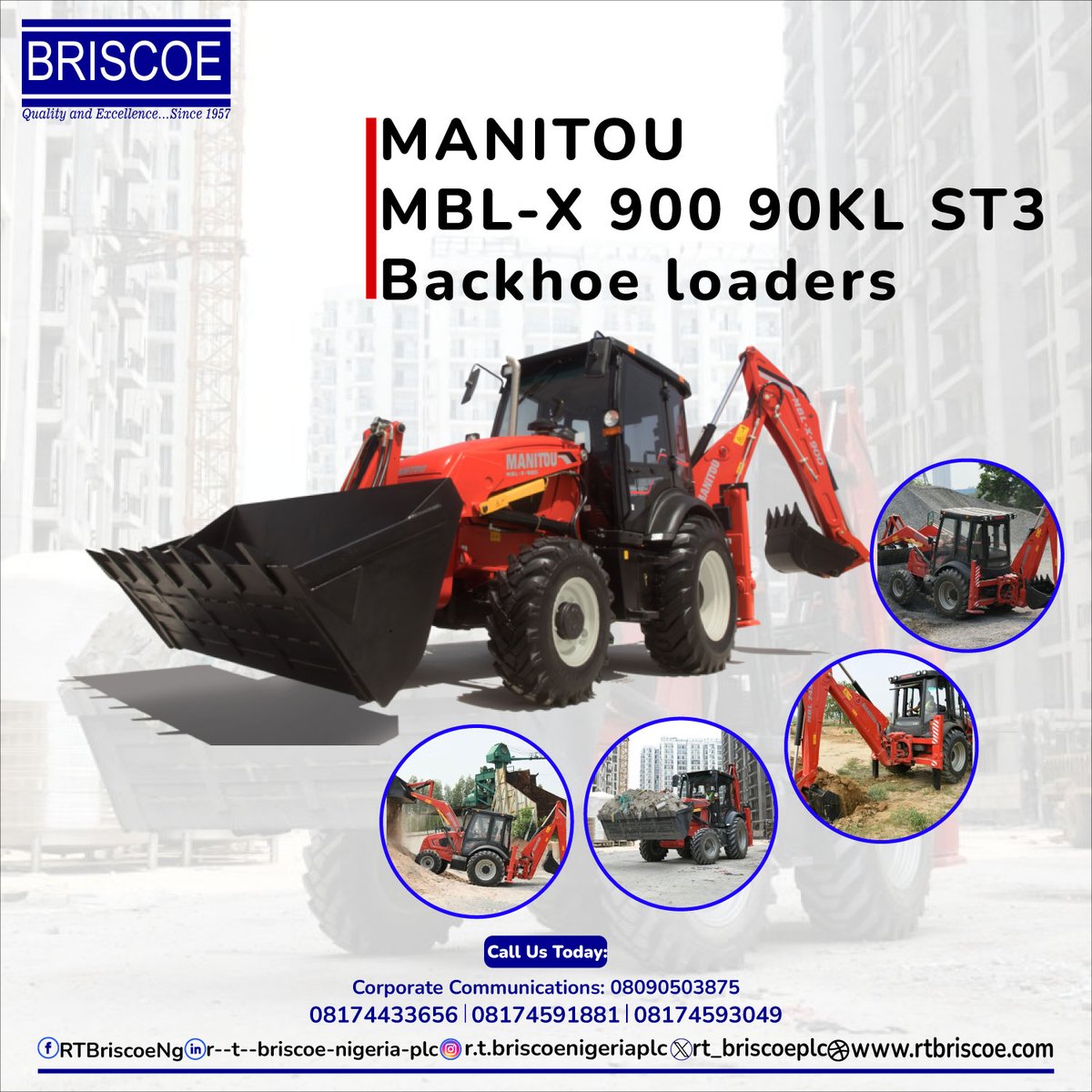 Manitou is setting a new standard in backhoe loaders, and Briscoe Material Handling Equipment is your exclusive gateway to experience this innovation. 

#manitou #manitoumachines #backhoeloader #construction #multipurpose #briscoemhe #rtbriscoenigeriaplc #wednesdayproduct