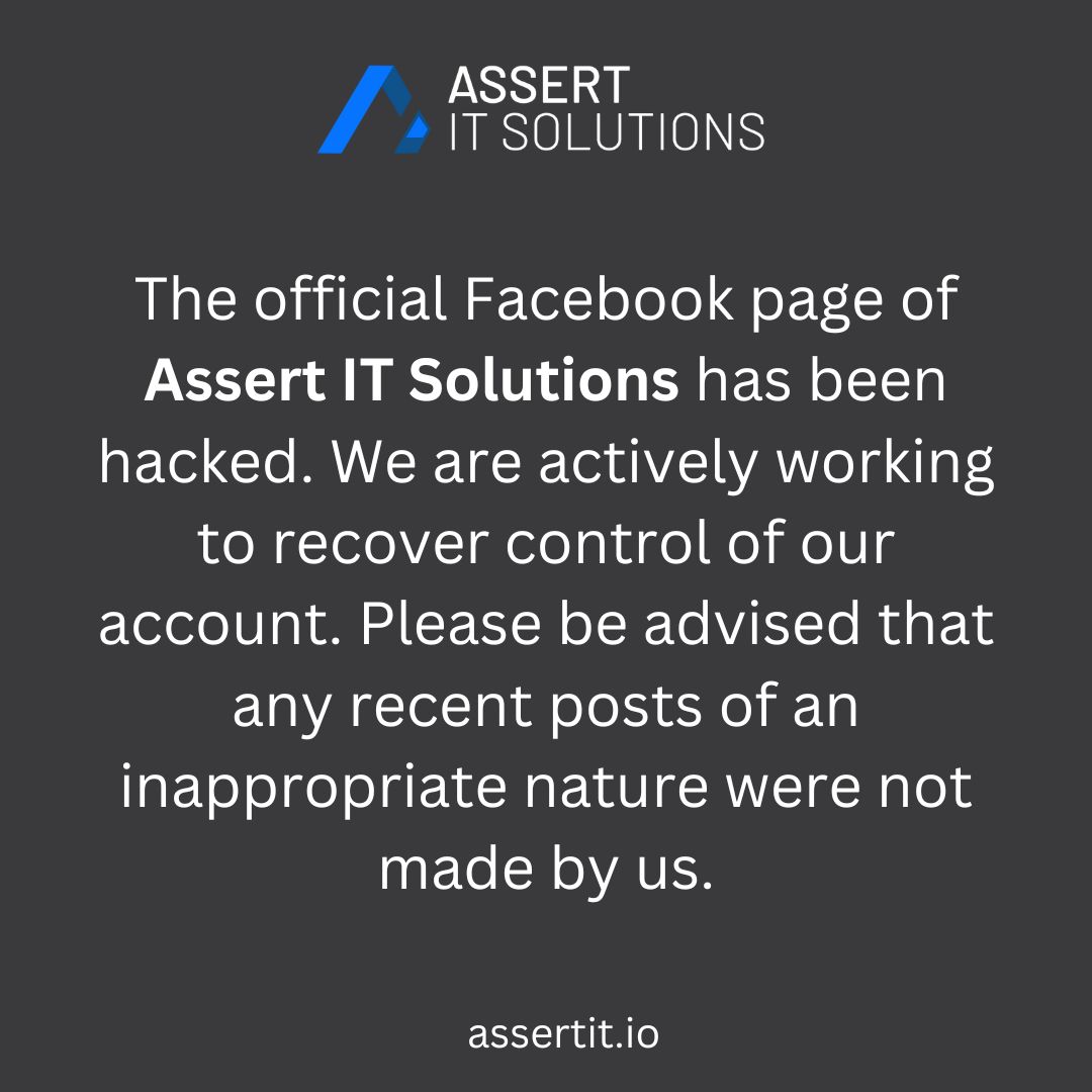assert_it's tweet photo. We will provide further updates as we make progress. Thank you for your understanding and support.

#accounthacked #hackedaccountsupport #assertit @MetaSupport https://t.co/ea6A0EGAyG