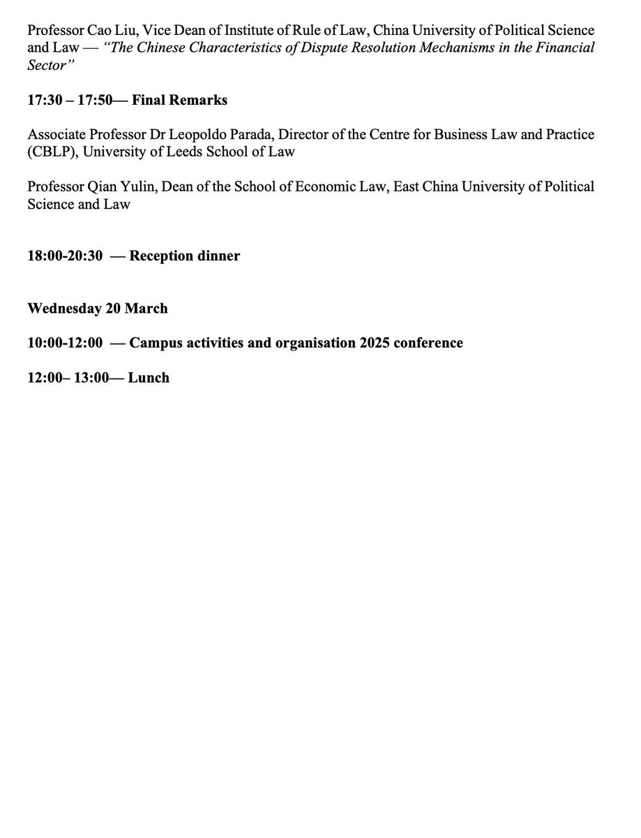 I am looking forward to participating in the Chinese and English Commercial Law Annual Conference at East China University of Political Science and Law in Shanghai next week! The conference is jointly organised by the @CBLP_Leeds @Law_Leeds, the...