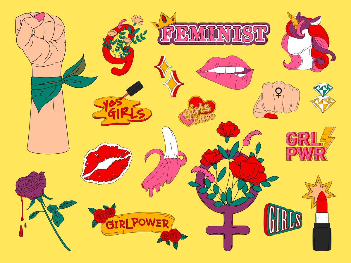 Save this girl power stick set! From fierce typography to funky designs, these stickers are all about celebrating women's empowerment! 💃Download now and get ready to infuse your inclusive designs with a splash of empowerment🎨💪: rawpixel.com/image/487525/f…