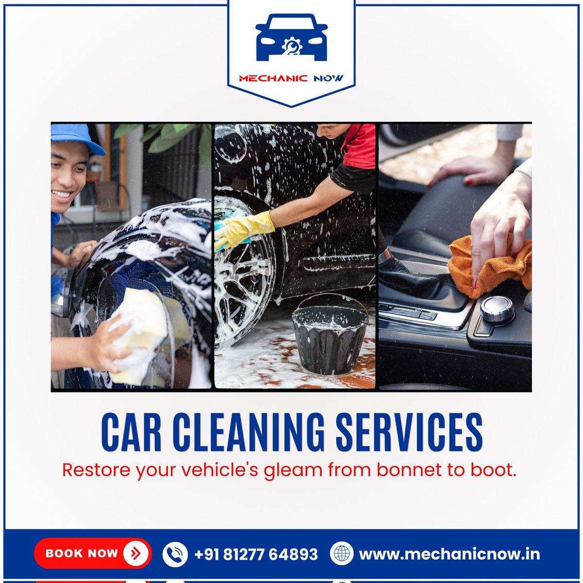 mechanic_now's tweet image. Revitalize your ride with our professional car cleaning services!

Say goodbye to dirt and grime, and hello to a sparkling clean car. 

#CarCare #RideInStyle #MechanicNow #ServiceProvider #AutoRepair #RepairServices #AutomotiveTechnician #AutoBodyRepair #TotalCarCare