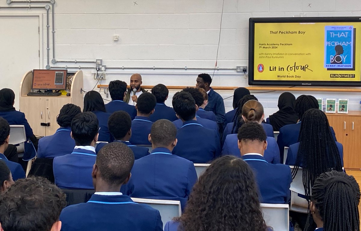 On World book day Kenny Imafidon gave an inspiring presentation of his memoir “That Peckham boy”. In conversation with book blogger John-Paul Kunrunmi he encouraged students to be proactive about their future and to have the confidence to shape their own stories. @PenguinUKBooks