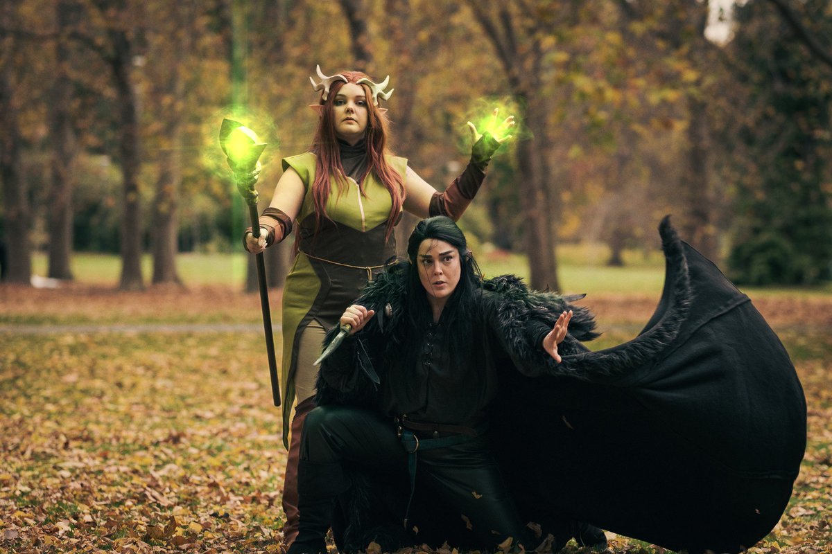 brie_kaye's tweet photo. Let's celebrate @CriticalRole 9th anniversary today with photos from @movingkastles and I's Vax and Keyleth shoot with @guitarpug (IG) last year.
•
These two characters hold a special place in our hearts ❤️ @matthewmercer
Characters owned by @Marisha_Ray &amp; @VoiceOfOBrien https://t.co/yUXmAx7UKv