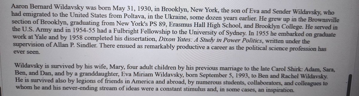 LizaBadanova's tweet photo. When you base your PhD on #aaronwildavsky and cannot stop admiring his brilliant eloquence, just to realise his #Ukraine origin: apparently his family migrated from #Poltava in early XX century to the USA where he became a prominent scholar at @UCBerkeley @GoldmanSchool https://t.co/cepS6VUfck