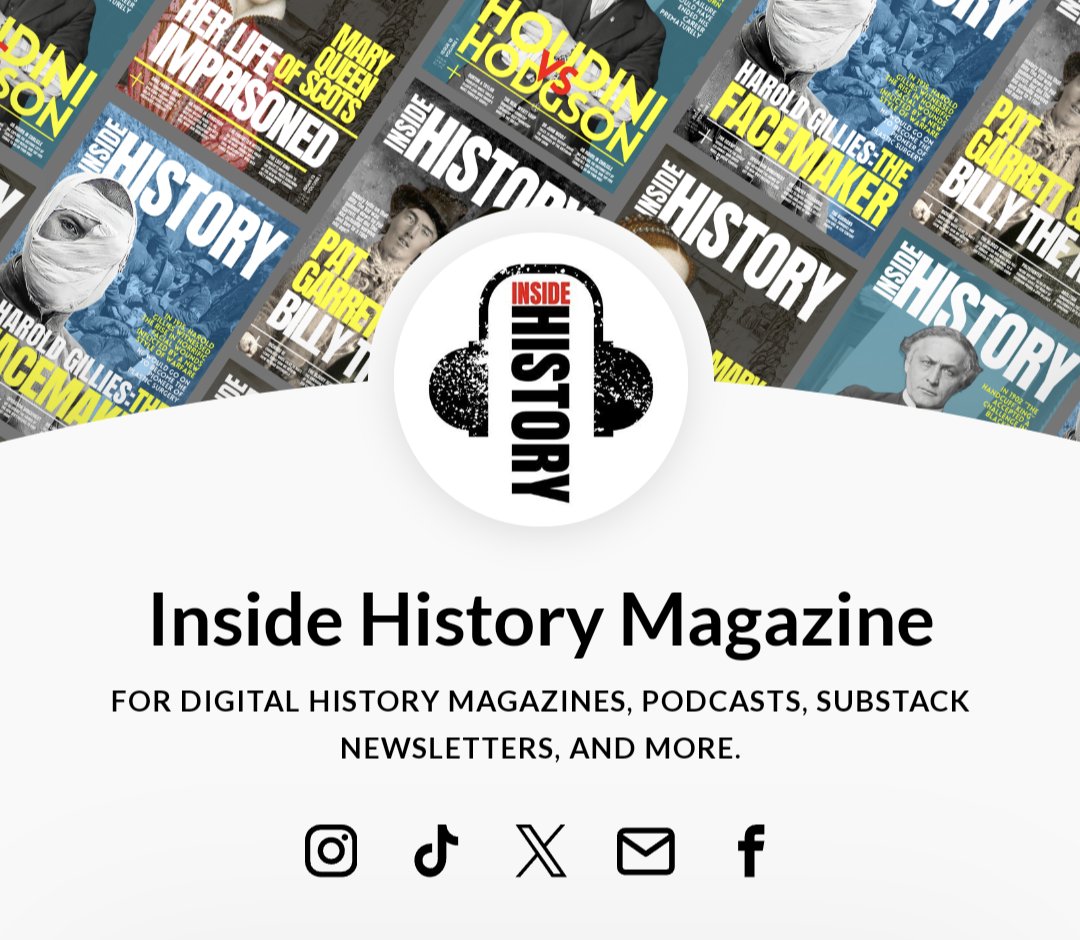 Fancy a free digital history magazine? Of course you do! Well because of the generous support we have received from some of our substackers we can now give every issue digital issue to you for FREE. 👇👇👇👇👇👇👇👇👇👇👇👇👇👇 bio.site/InsideHistoryM…