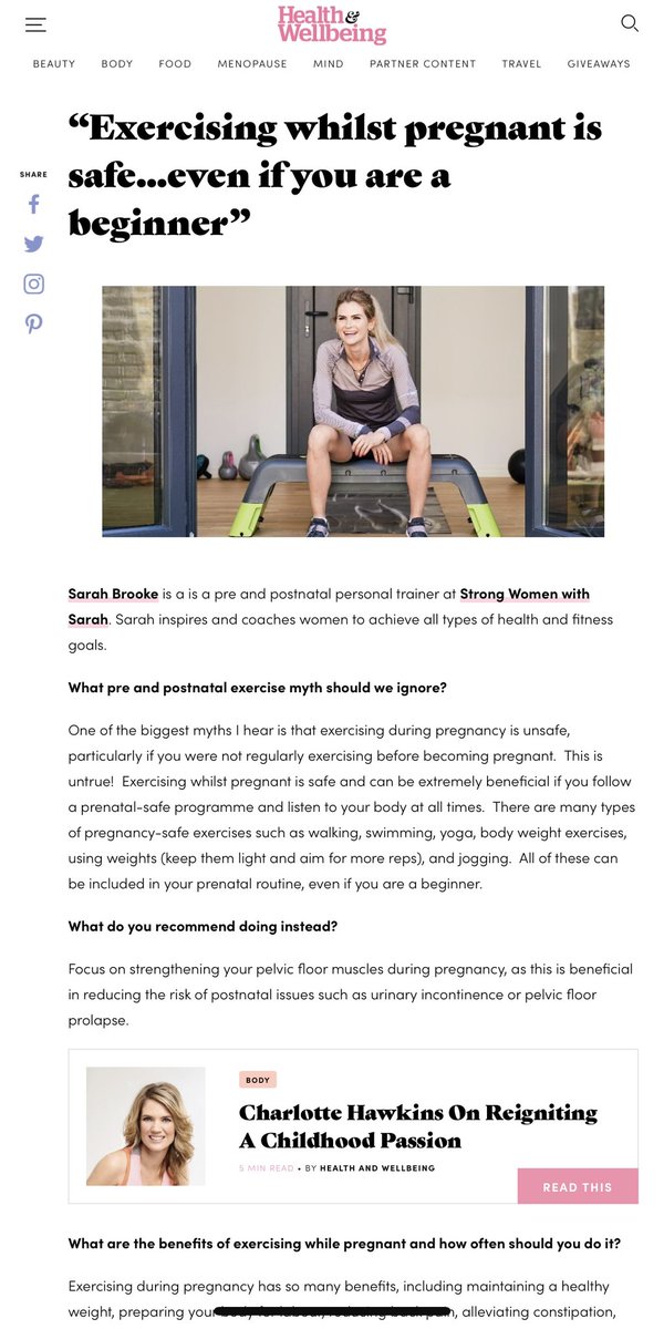 Freelancing_Sar's tweet photo. 🤷‍♀️ Confused about what exercises you can do when pregnant, or after you’ve had a baby? I quizzed three pre &amp; postnatal experts to separate fact from fiction! 

Read my latest article on @healthwell_uk.

https://t.co/yQb73sRBE7

#healthandwellbeinguk #wellnesswriter #healthwriter https://t.co/F9F1204Bmn