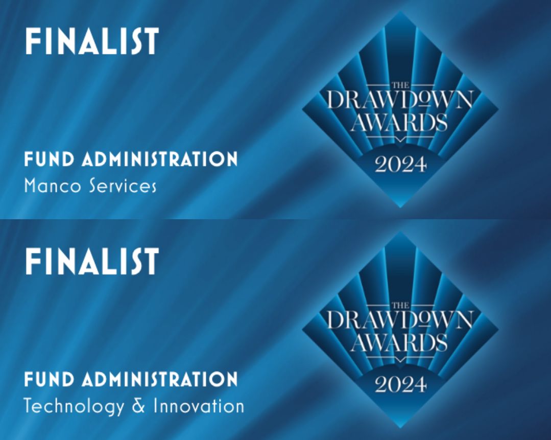 We are delighted to have been shortlisted in the 'Fund Administration: ManCo' and 'Fund Administration: Technology & Innovation' categories at The Drawdown Awards 2024. Find out more here: bit.ly/43ebMw2 #PrivateEquity