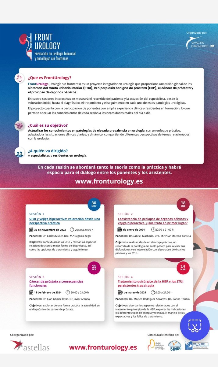 moisessocarras's tweet photo. Mañana 14 marzo estaremos Hablando de Tratamiento Qx contemporáneo de HBP y manejo de STUI persistentes postQx, Regístrate ! : https://t.co/Ti16NPu9BG https://t.co/kTjK3crrJL