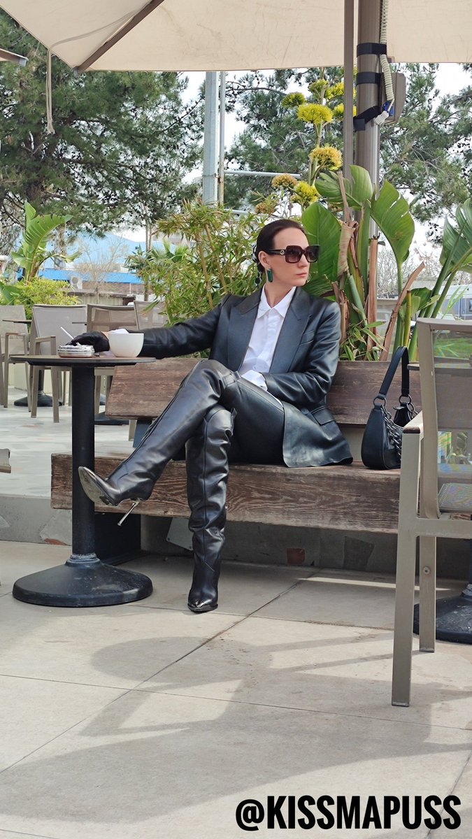 My morning coffee.

Bitch s locked &amp; ready to eat my cigarette ash.

I like these morning walks with coffee.

Like &amp; retweet. 

#mistress #leather #gloves #slave #bdsm #domination #dominatrix #fetish #fetisch #femdom #smoking