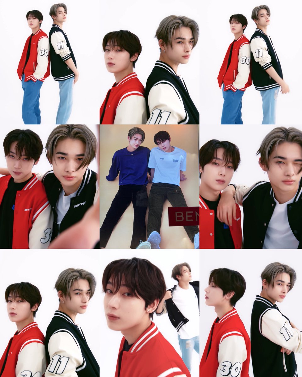 global ambassadors ni-ki and sunoo for bench! ❤️‍🔥