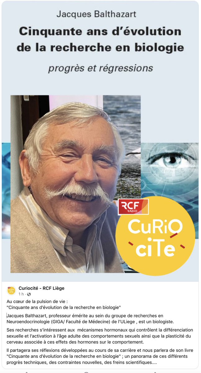 En direct demain Jeudi 14  mars de 17 à 18 heures sur la radio  CURIOCITé (RCF Liège). Possibilité d'écoute en direct ou en podcast via leur page Facebook
facebook.com/CuriociteRCF
cliquer sur la pastille bleue "En savoir plus")