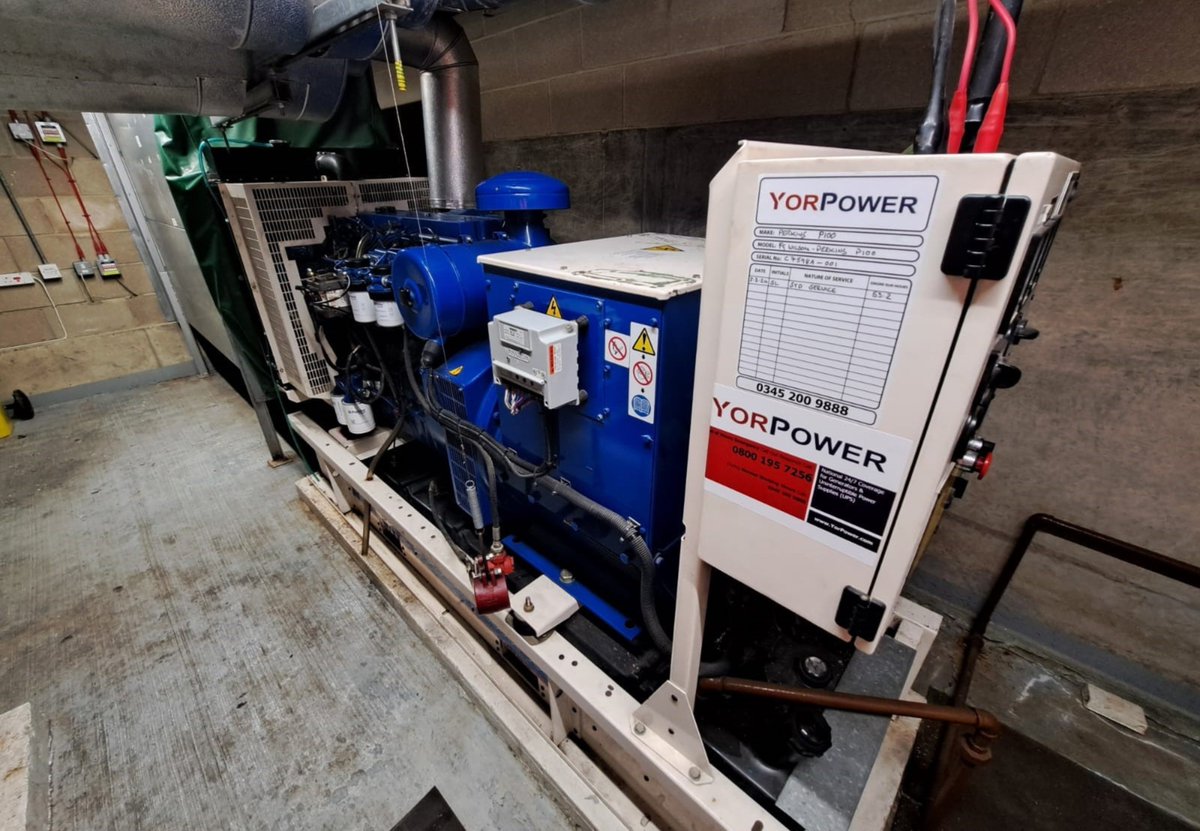 YorPower's tweet photo. Standard service carried out on this 100kVA generator for a leasing company in Slough.

This job needed to be outside of our clients working hours, so was carried out on a Saturday. 👏

#UPS #Generators https://t.co/OTzZHB7BGR