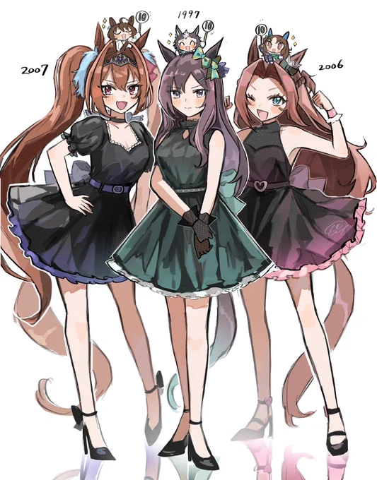 二冠ウマ娘3名(牝馬二冠) 