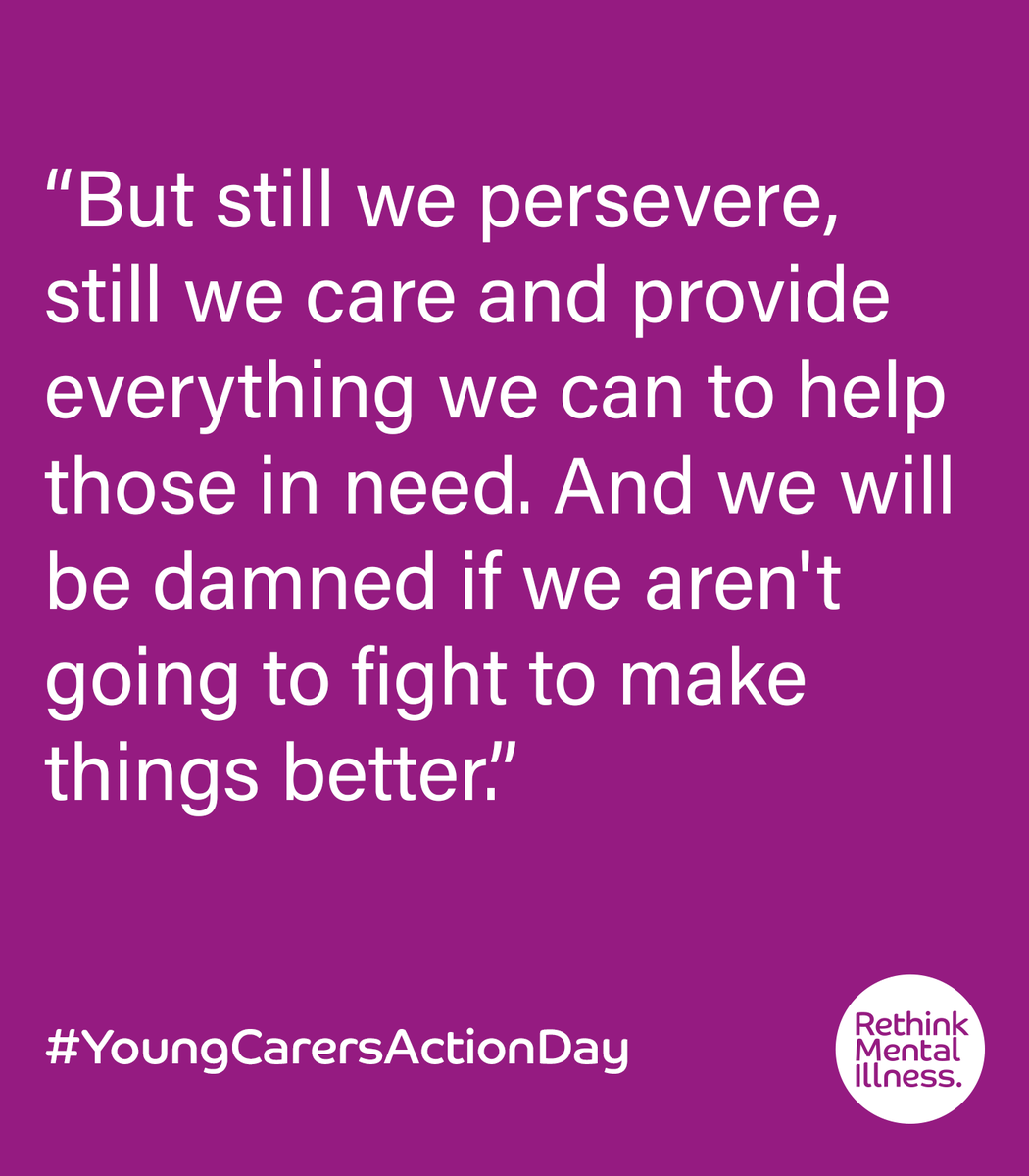 ❓ What's the one thing you want the world to know about being a young carer for someone living with mental illness?

We asked a young carer the above question for #YoungCarersActionDay.

Here's their answer 👇
