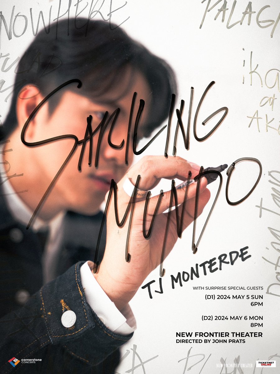 tjmusicmonterde's tweet photo. [OFFICIAL POSTER]
2 DAYS, SOLD OUT! READYYY! 🌎 

——

“SARILING MUNDO”
TJ Monterde

New Frontier Theater
D1 May 5, 6PM
D2 May 6, 8PM

Directed by John Prats
+ Special Surprise Guests! https://t.co/lcoMi7KFi6