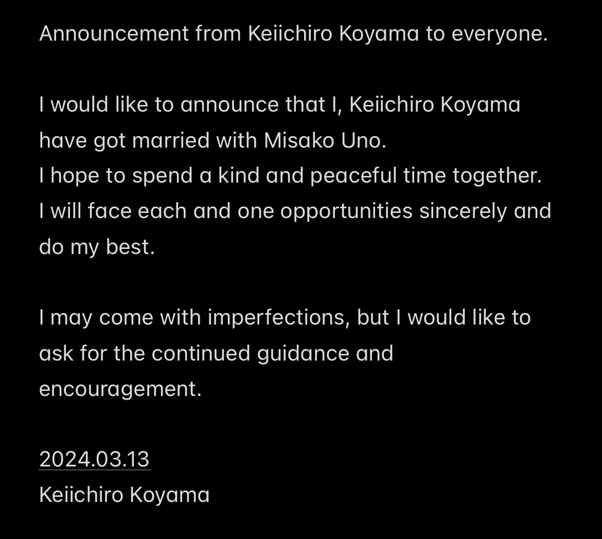 _nanaaapanda's tweet photo. I also translated the announcement from Keiichiro Koyama https://t.co/jlhB7F9lPU