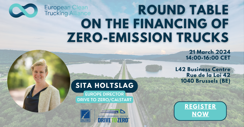 ECTAlliance's tweet photo. 🗣️SPEAKER ALERT: Sita Holtslag of @CALSTART / @TeamDriveToZero will be closing our event on the financing of #zeroemission #trucks in #BXL🇧🇪 (21 March, 14:00 CET).

If you can’t join us in person, subscribe to our newsletter to get the insights: https://t.co/RDrqpMT3vj

#finance