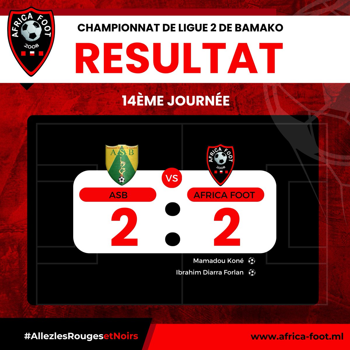 AfricaFootMali1's tweet photo. Le match contre ASB s'est soldé par un match nul 2-2, clôturant cette saison de championnat. Notre détermination reste intacte pour les défis à venir ! 💪⚽
#MatchNul #ClôtureSaison #Détermination #FootballSeason #SoccerLife #Game #ChampionshipMindset #NextChallenges #football https://t.co/Llv34Gi7rR